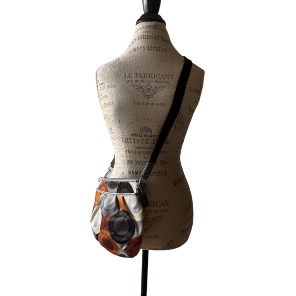 Coach Circle Monogram Silk Adjustable Crossbody - image 1